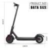 E9 Pro E-Scooter Abmessungen Größe 108 cm Länge 114 cm Höhe